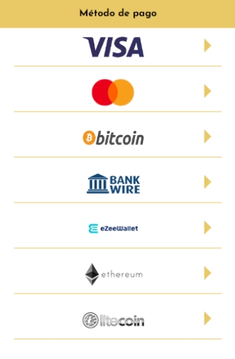 Métodos de pago de Casino Midas